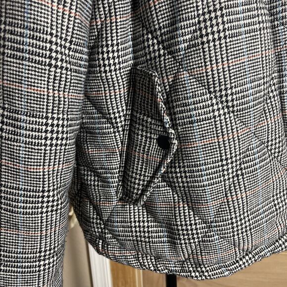 AND A NEW DAY WOMEN Plaid quilted PUFFER JACKET Grey/Black SIZE XL - Picture 3 of 7